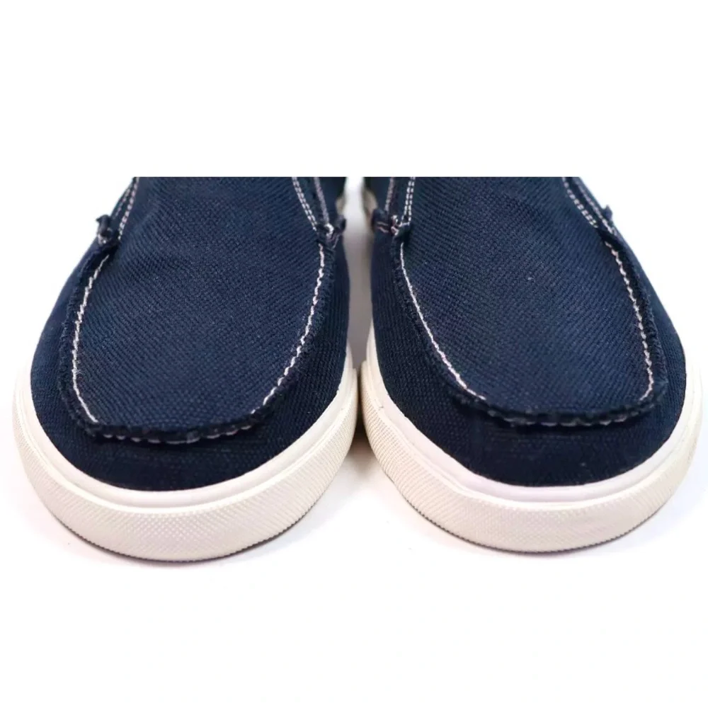 - Chaps Sz 10 Navy Canvas Slip-On Loafers! NEW!